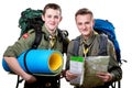 Scouts in studio Royalty Free Stock Photo