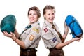 Scouts in studio Royalty Free Stock Photo