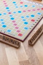 Scrabble board game with the scrabble tile spell `Game Night`