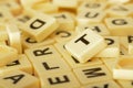 Scrabble letters in an educational context can make learning the ABCs more engaging and interactive for young students Royalty Free Stock Photo