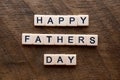 Happy fathers day with  scrable letters Royalty Free Stock Photo