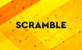 Scramble abstract digital banner yellow background Royalty Free Stock Photo