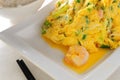 Scramble egg shrimp