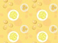 Egg Scramble Vector Seamless Background Wallpaper-01