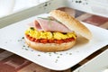 Scrambled egg sandwich Royalty Free Stock Photo