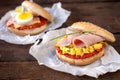 Scrambled egg sandwich Royalty Free Stock Photo