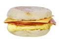 Scrambled egg sandwich on an english muffin Royalty Free Stock Photo