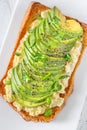 Scrambled eggs avocado sandwich Royalty Free Stock Photo