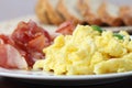 Scrambled eggs and bacon Royalty Free Stock Photo