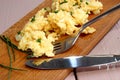 Scrambled eggs with chives