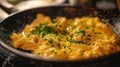 Scrambled eggs cute natural illustration. Royalty Free Stock Photo