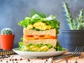 Scrambled eggs sandwich breakfast Royalty Free Stock Photo