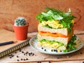 Scrambled eggs sandwich breakfast Royalty Free Stock Photo