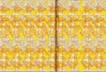 scrambled eggs in a tessellation repeating a pattern of scramble creative unusual Royalty Free Stock Photo
