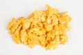 Scrambled eggs with white background