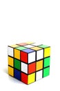 Scrambled rubik's cube Royalty Free Stock Photo