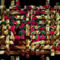 Scrambled weave fractal background