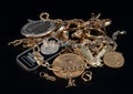 Scrap Gold & Silver Coins and Jewels Royalty Free Stock Photo