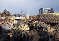 Rusty scrap machinery heap