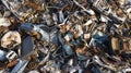 Scrap metal ready for recycling - Industry area