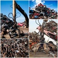 Scrap yard collage Royalty Free Stock Photo