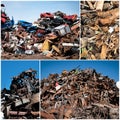Scrap yard collage Royalty Free Stock Photo