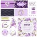 Scrapbook Design Elements for Baby Shower Royalty Free Stock Photo
