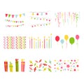 Scrapbook Design Elements Birthday Party Set Royalty Free Stock Photo