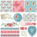 Scrapbook Design Elements - Vintage Flowers