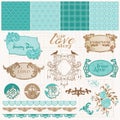 Scrapbook Design Elements - Vintage Love Set