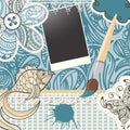 scrapbook design pattern Royalty Free Stock Photo