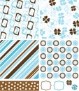 Scrapbook elements and patterns for design, Royalty Free Stock Photo