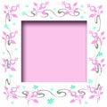 Scrapbook flower frame