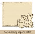 Scrapbook funny notepaper for kids