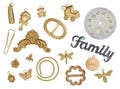 Scrapbook Gold Charms