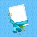 Scrapbook layout in blue color