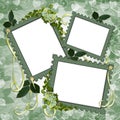 Scrapbook page Floral border frames Royalty Free Stock Photo