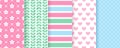 Scrapbook seamless pattern. Vector illustration. Geometric pastel backgrounds