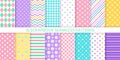 Scrapbook seamless pattern. Vector illustration. Geometric pastel backgrounds