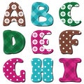 Scrapbook alphabet on white background Royalty Free Stock Photo