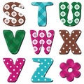 Scrapbook alphabet on white background Royalty Free Stock Photo