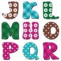 Scrapbook alphabet on white background Royalty Free Stock Photo