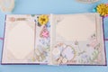 Scrapbooking album for baby in chebbi chic style