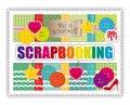 Scrapbooking arts and crafts card II Royalty Free Stock Photo