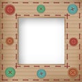 Scrapbooking vintage cardboard frame Royalty Free Stock Photo