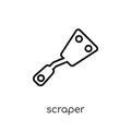 Scraper icon. Trendy modern flat linear vector Scraper icon on w