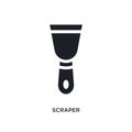 scraper isolated icon. simple element illustration from construction concept icons. scraper editable logo sign symbol design on