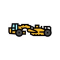 scraper machine construction vehicle color icon vector illustration