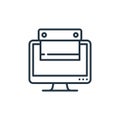 scraping icon vector from cyber security concept. Thin line illustration of scraping editable stroke. scraping linear sign for use