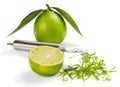 Scraping zest from an lime Royalty Free Stock Photo